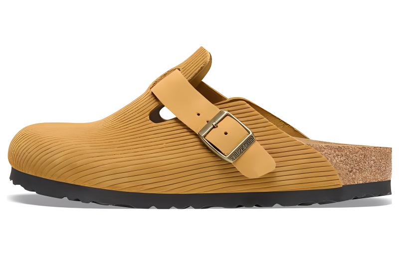 Birkenstock Boston Suede Embossed Corduroy Narrow 'Cork Brown'