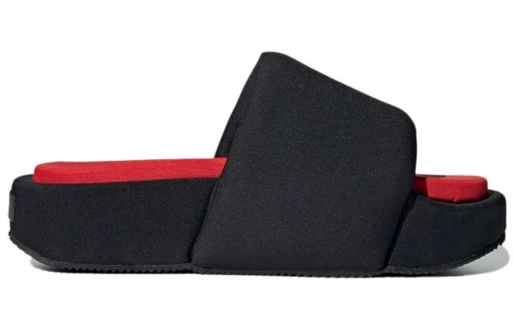 Y 3 Slide Black Red