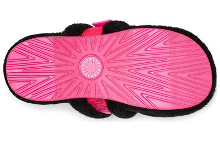 UGG Rubber Sole Closed Toe Slippers Men's Black Pink