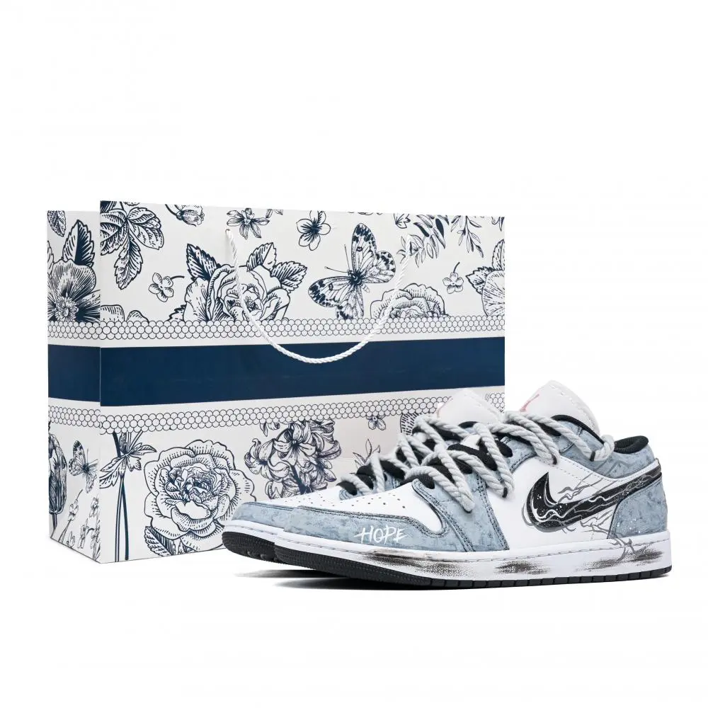 Jordan Air Jordan 1 Vintage Basketball Shoes Unisex Low top Gray/White