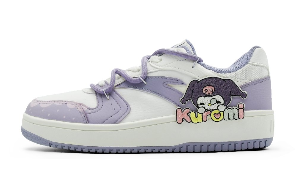 Anta Wear-Resistant Slip-Resistant Low-Top Skateboard Shoes Women's White Purple