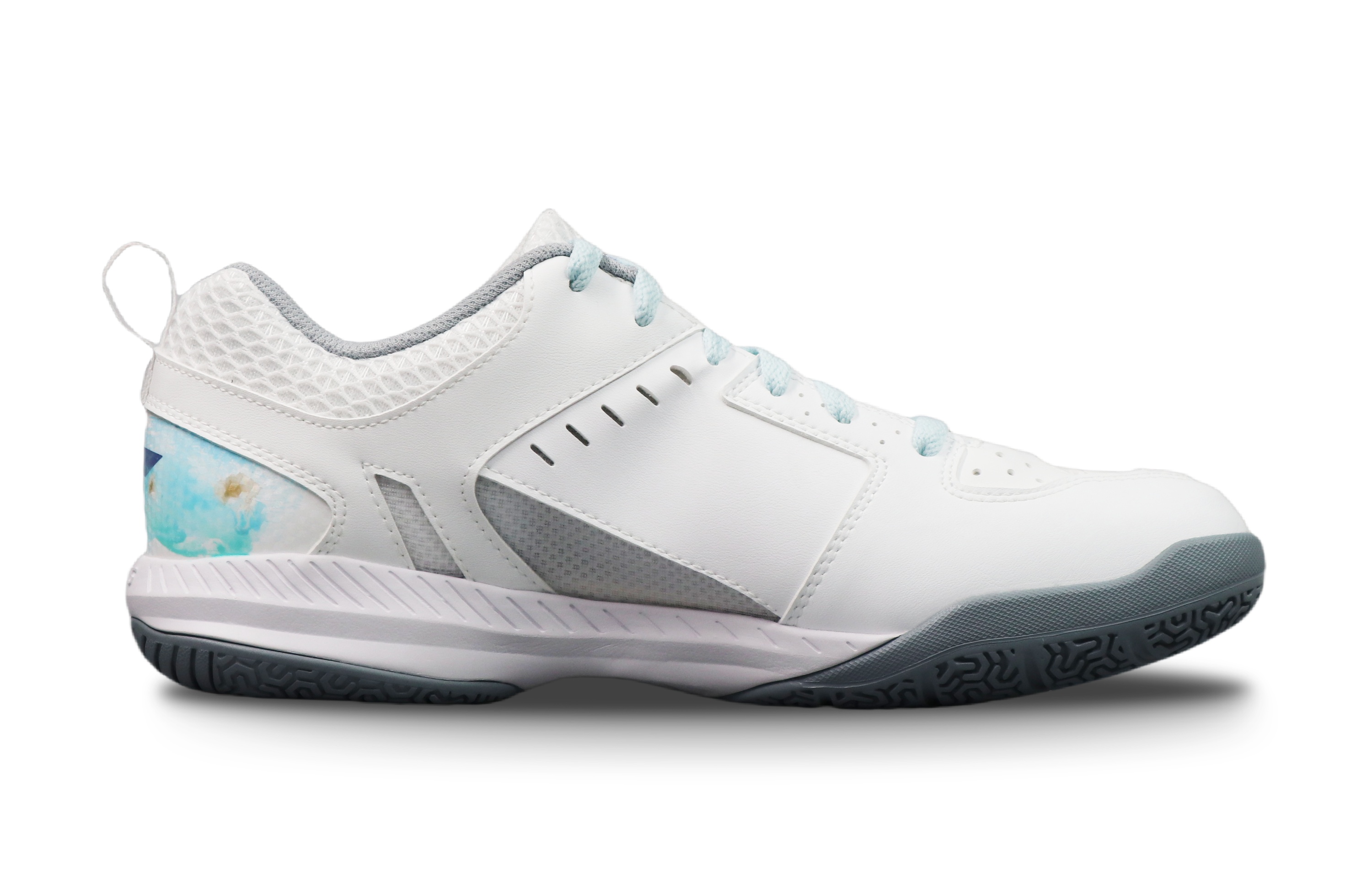 LiNing Light Feather Cushioning Abrasion Resistant Breathable Low top Badminton Shoes Unisex White