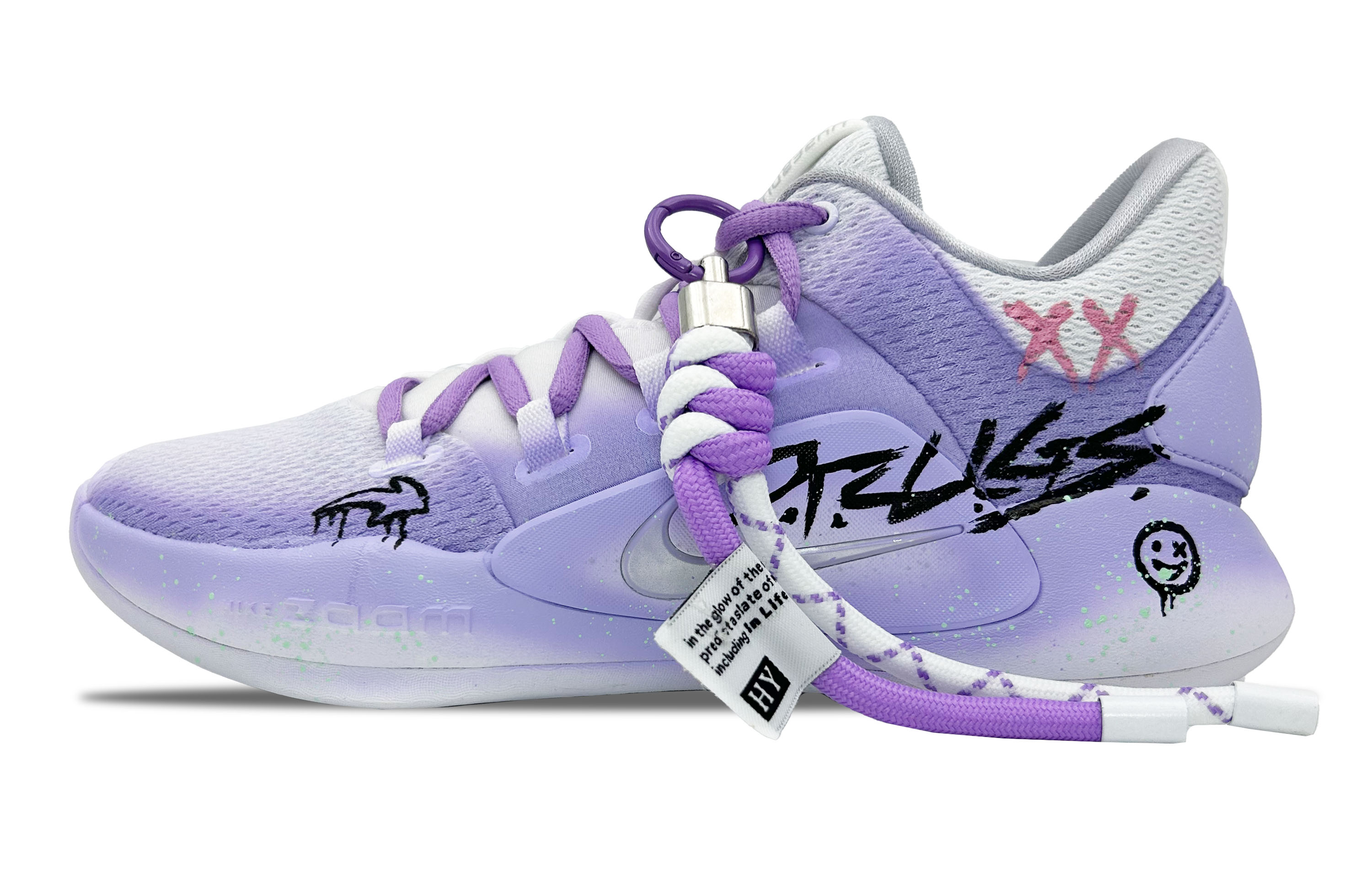 Nike Hyperdunk X Cushioned Slip Resistant Breathable Low Top Basketball Shoes Men's Lavender