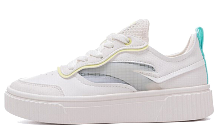 Anta Cushioning Lightweight Balance Low Top Skateboard Shoes Women's White Green