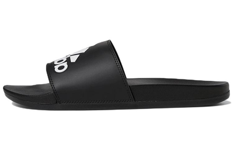 Adidas Adilette Comfort Slides Core Black Cloud White Logo