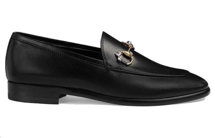 GUCCI Jordaan Loafers 0.6cm Women's Black купить в интернет-магазине Yoocart с быстрой доставкой по России.