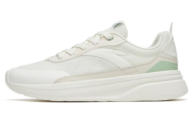 Anta Traveler GZ Anti Slip Wear Resistant Low Top Casual Shoes Women's White Green
