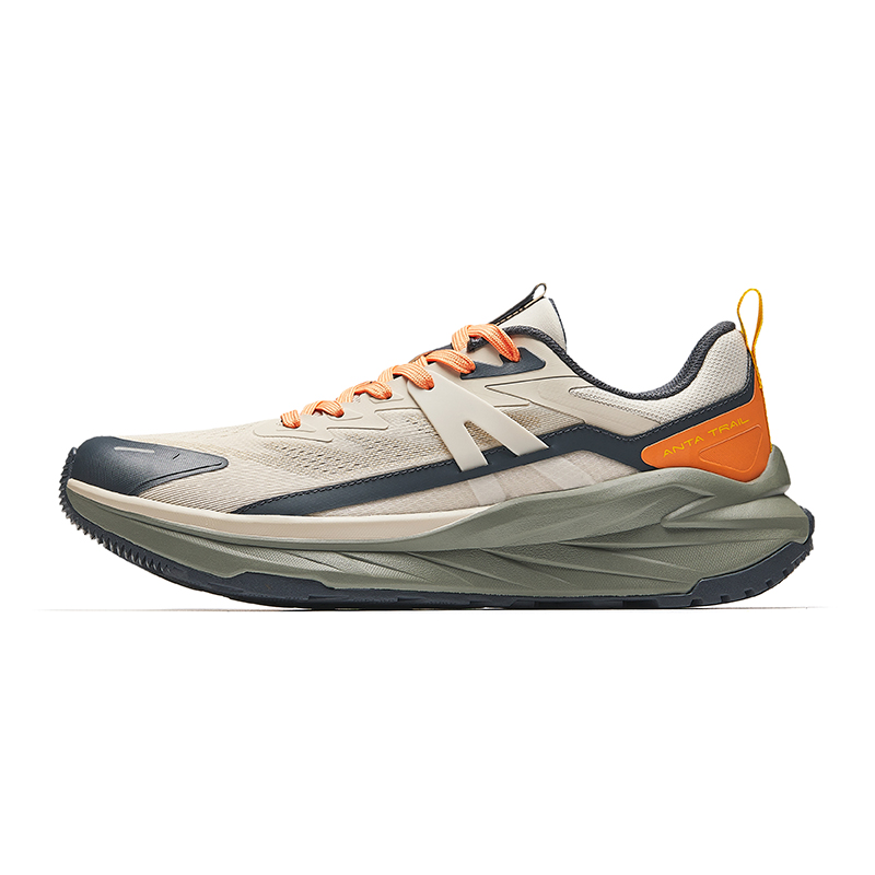 Anta Running Collection Non slip Wear resistant Shock Absorption Low Top Casual Running Shoes Men's Beige Blue Green