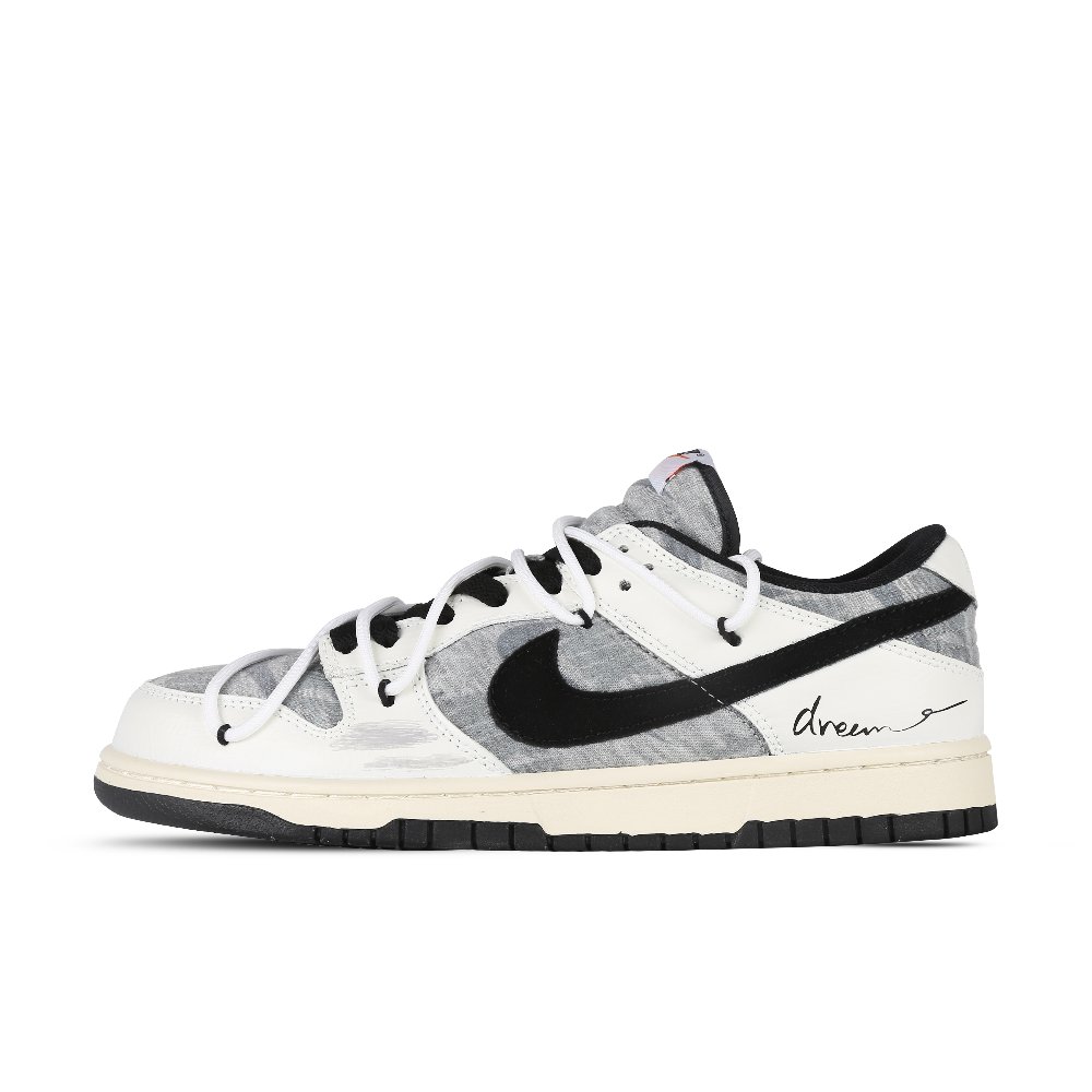 Nike Dunk Skateboard Shoes Unisex Low-Top Gray White