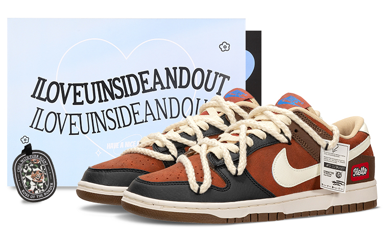 Nike Dunk Low Caramel Macchiato Low Top Skateboard Shoes Men's Black Brown