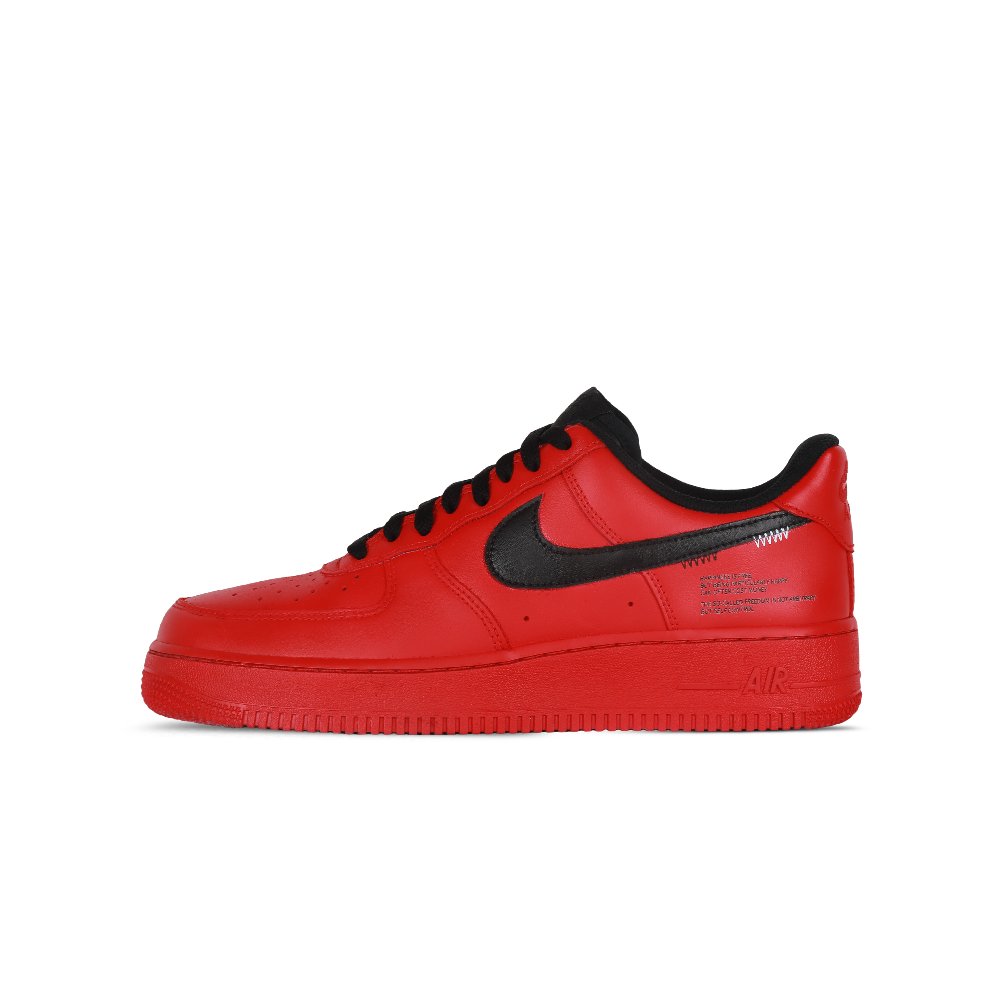 Nike Air Force 1 Red Low Top Skateboard Shoes Unisex Black Red