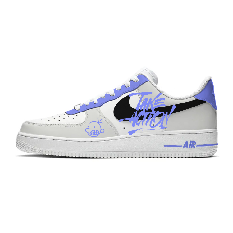 Nike Air Force 1 Anti-Slip Wear-Resistant Low-Top Skateboard Shoes Unisex White