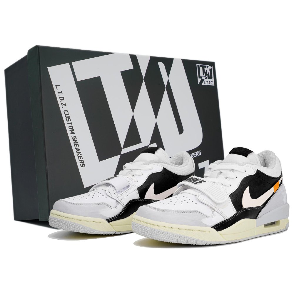 Jordan Legacy 312 Slip-Resistant Low-Top Vintage Basketball Shoes Men's White Gray
