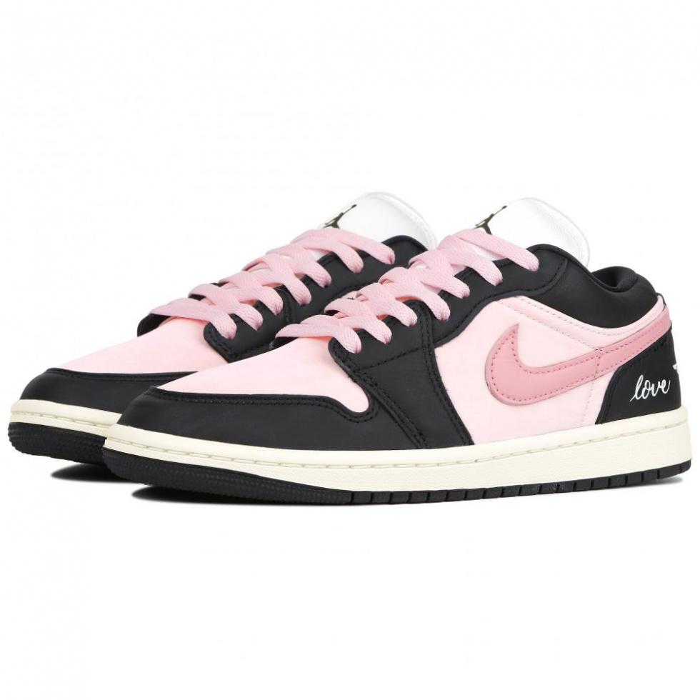 Jordan Air Jordan 1 Cushioning Slip Resistant Low Top Vintage Basketball Shoes Women's Black Pink White купить в интернет-магазине Yoocart с быстрой доставкой по России.