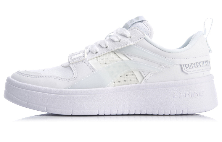 LiNing Wave Superwave Lite Anti-Slip Wear-Resistant Lightweight Breathable Low-Top Skateboard Shoes Women's White