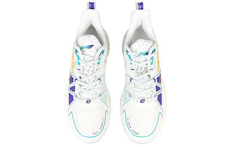 LiNing Speed Cushioning Anti-Slip And Wear-Resistant Rebound Low-Top Basketball Shoes Men's Purple Blue White купить в интернет-магазине Yoocart с быстрой доставкой по России.