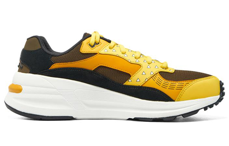 Skechers Global Jogger Low Top Casual Shoes Men's Black Yellow Brown Zenitsu Agatsuma