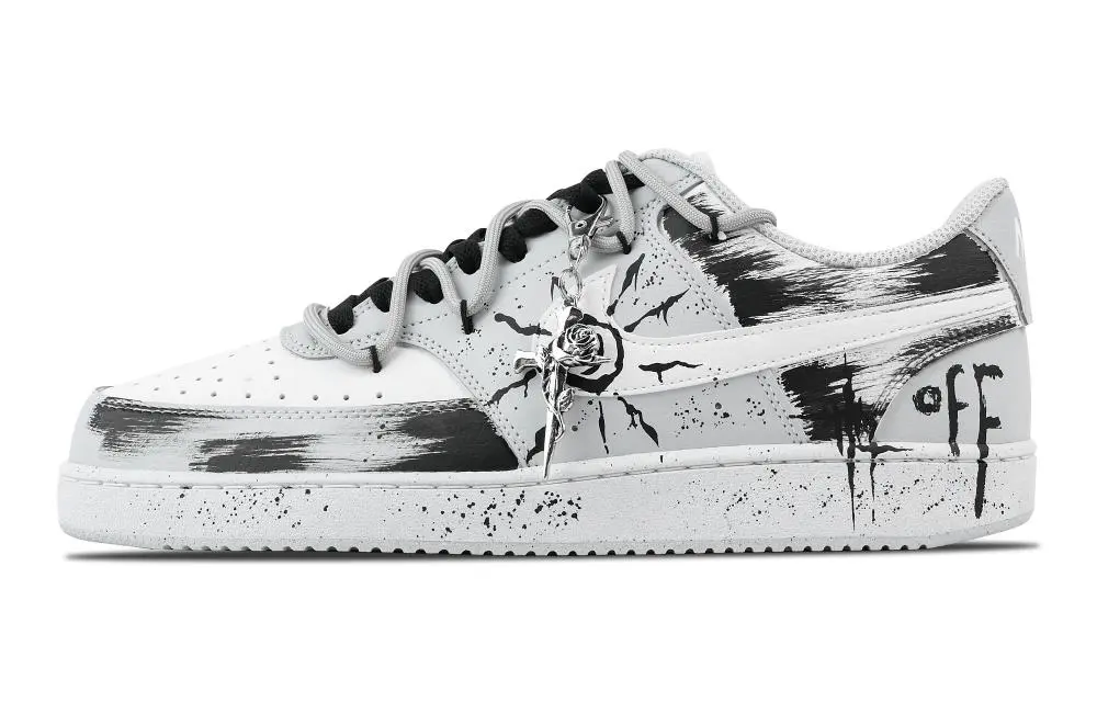 Nike Court Vision Sun Teng Totem Abrasion Resistant Low top Skateboard Shoes Men's Light Gray