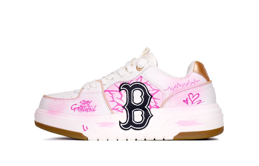 MLB Chunky Liner Gardening Home Wear-Resistant Slip-Resistant Low-Top Skateboard Shoes Unisex Pink
