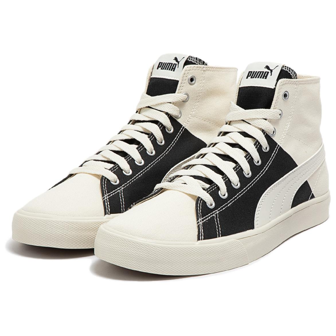 PUMA Bari Canvas Shoes Unisex Mid-Top White Black