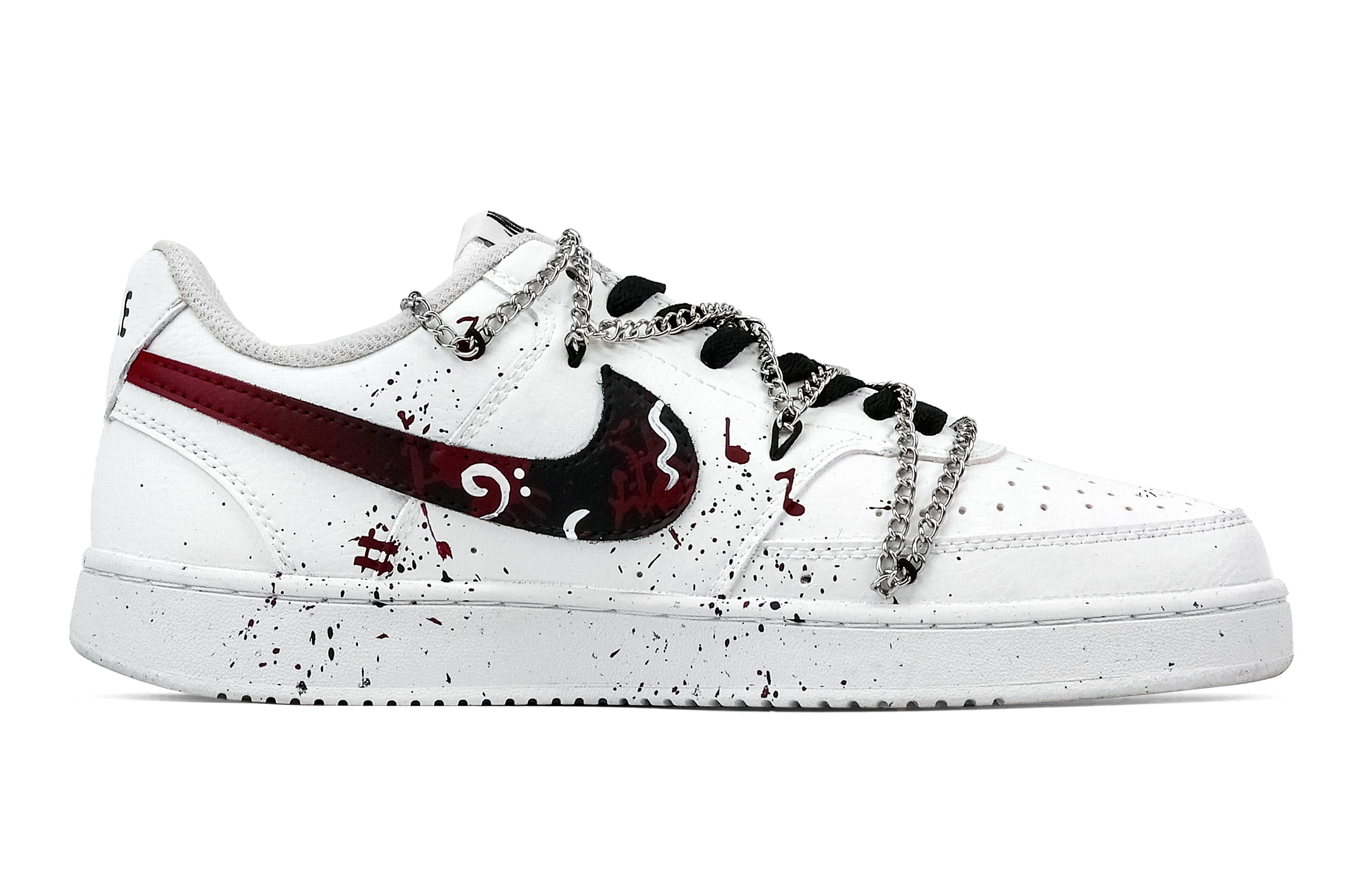 Nike Court Vision 1 Musical Note Heart Box Anti Slip Wear Resistant Low Top Skateboard Shoes Men's Black White Red купить в интернет-магазине Yoocart с быстрой доставкой по России.