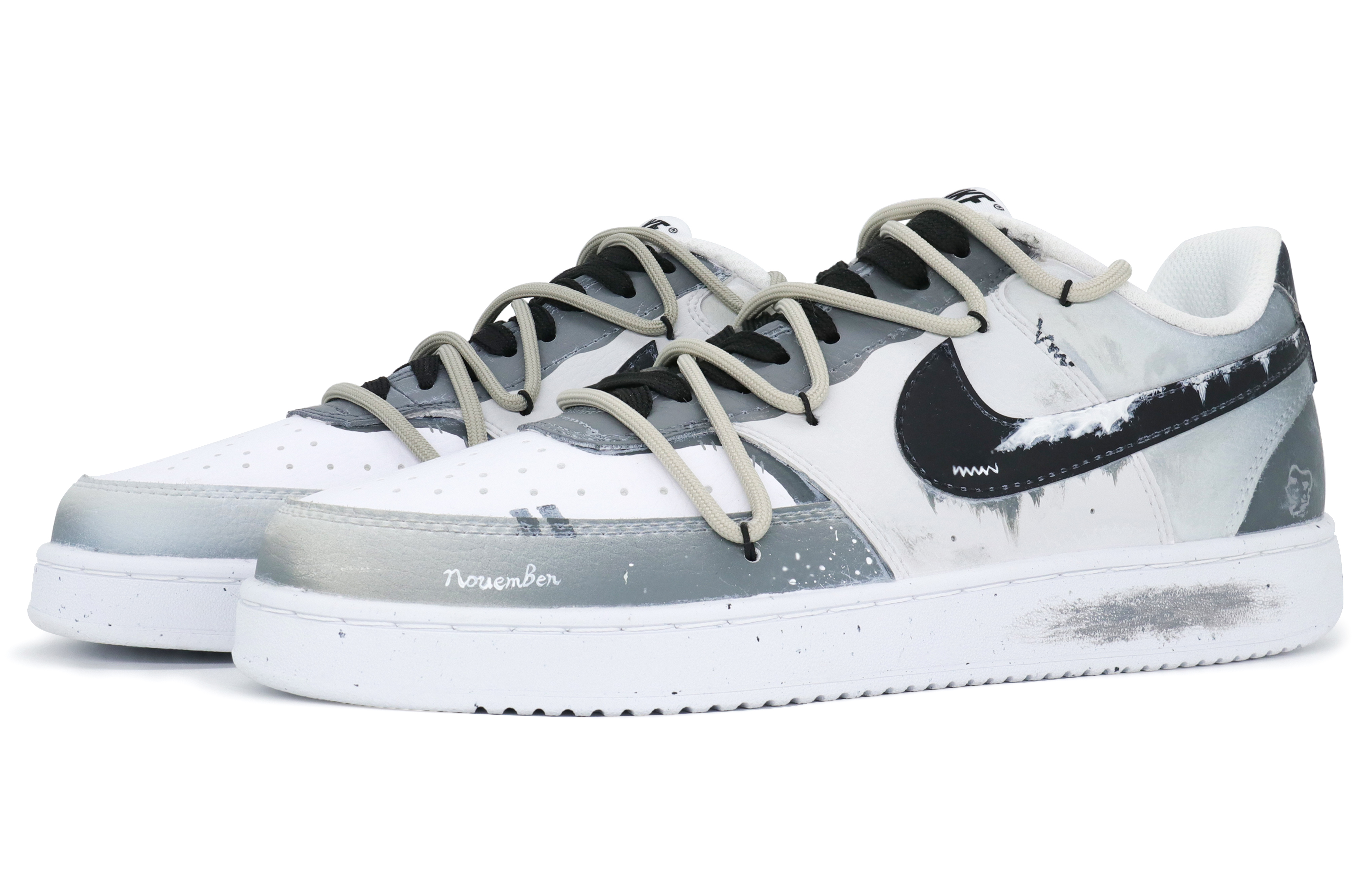 Nike Court Vision 1 Slip Resistant, Abrasion Resistant, Lightweight, Breathable Low Top Skateboard Shoes Men's Gray купить в интернет-магазине Yoocart с быстрой доставкой по России.