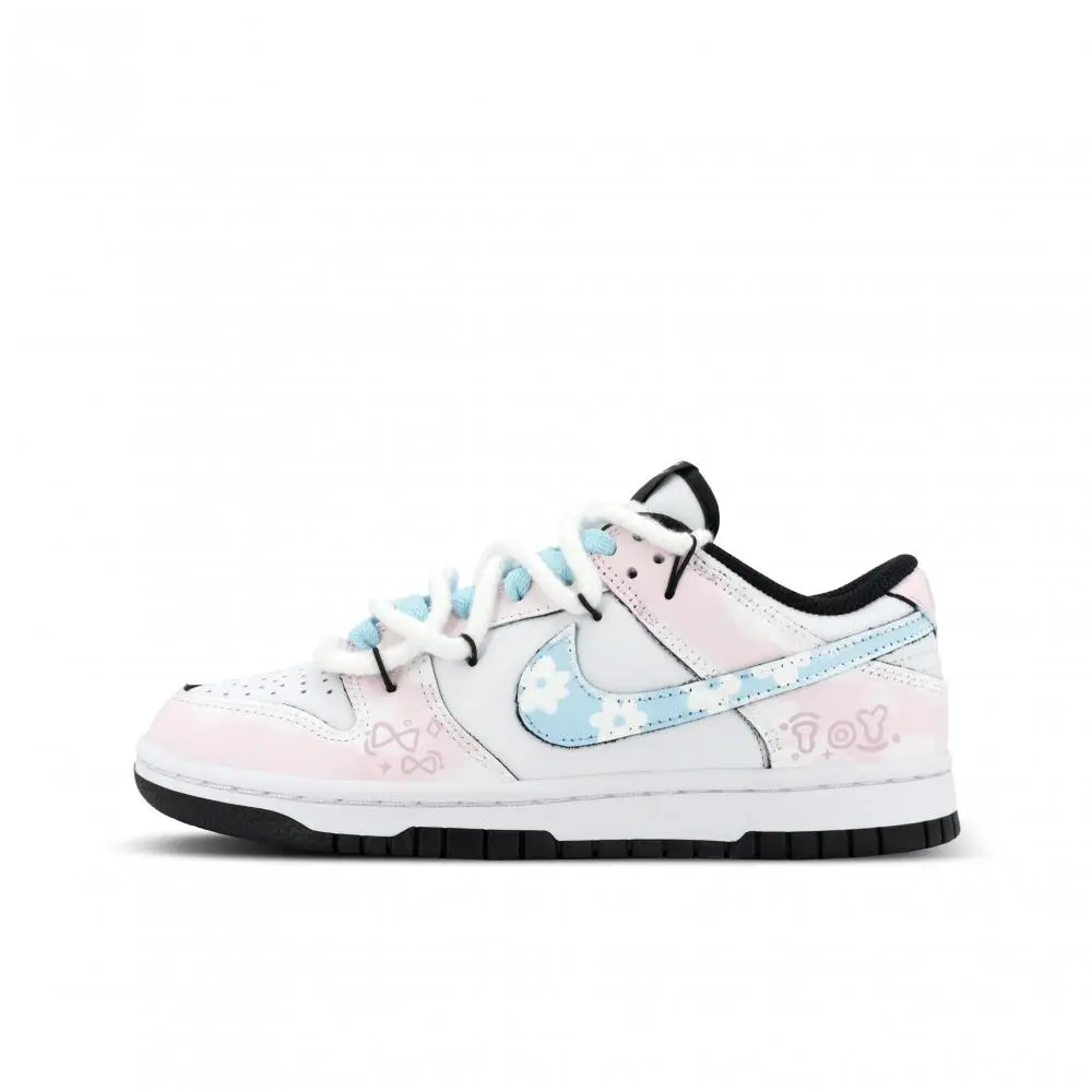 Nike Dunk Gorilla Mischievous XJDD Sweet Garden Low top Skateboard Shoes Unisex White Pink