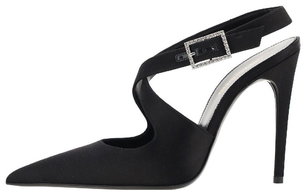 SAINT LAURENT Spontini 110mm Satin Slingback Pumps
