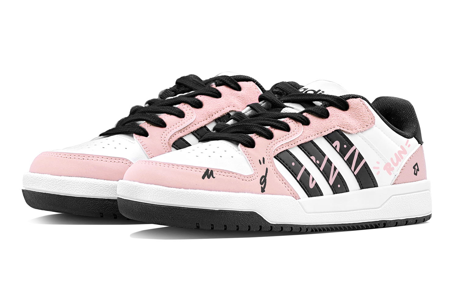 Adidas Neo Entrap Strawberry Cookies Anti-Slip Wear-Resistant Low-Top Vintage Basketball Shoes Unisex White Black Pink купить в интернет-магазине Yoocart с быстрой доставкой по России.