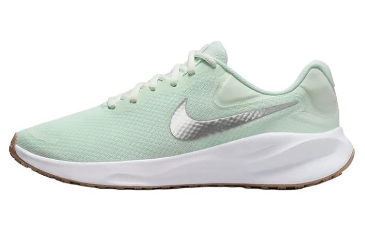 Nike Revolution 7 Barely Green White Platinum Tint Metallic Silver Women's