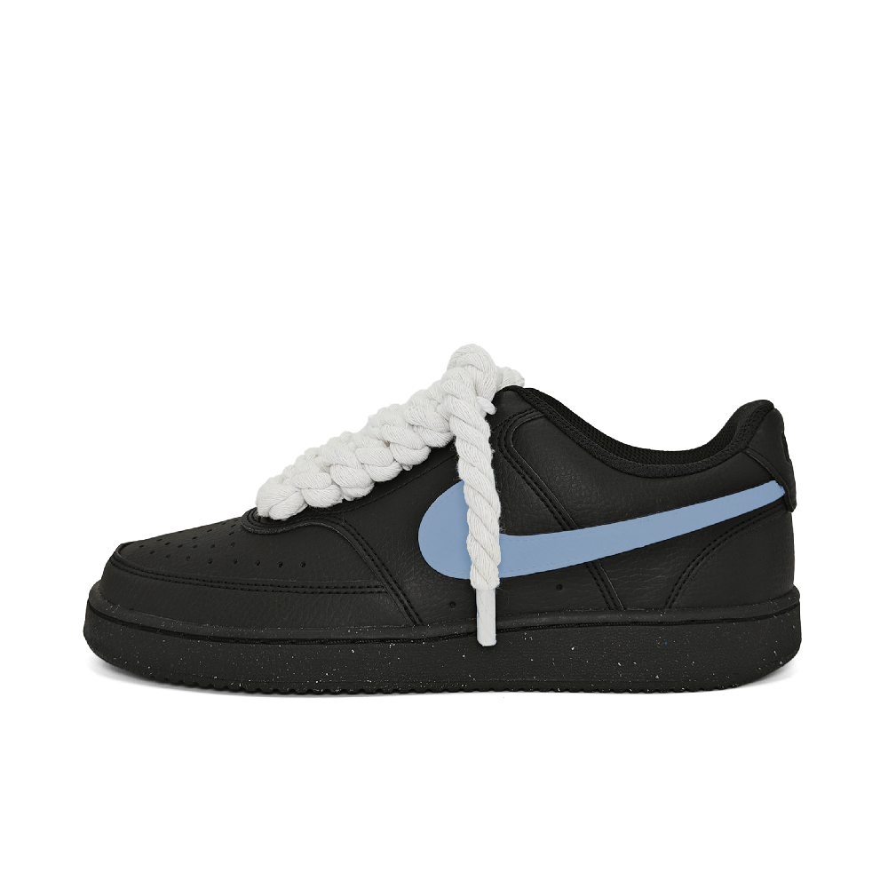 Nike Court Vision Anti-Slip And Wear-Resistant Lightweight Low-Top Skateboard Shoes Unisex Black