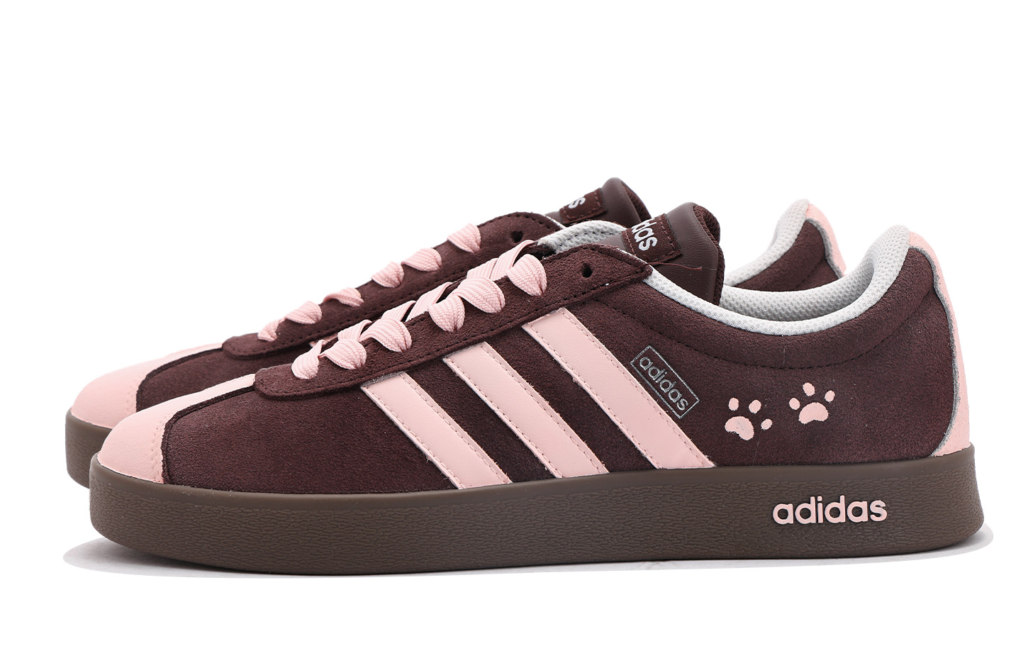 Adidas VL COURT 2.0 Coverage Abrasion Resistant Low Top Skateboard Shoes Unisex Pink купить в интернет-магазине Yoocart с быстрой доставкой по России.