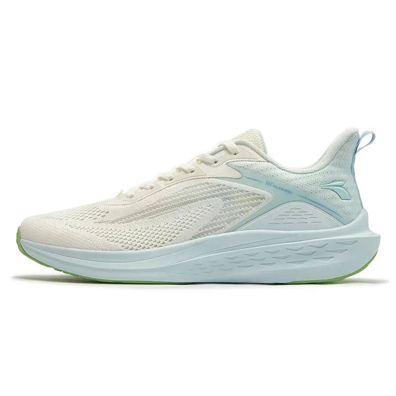 361° Abrasion Resistant Breathable Low Top Casual Running Shoes Men's White Blue