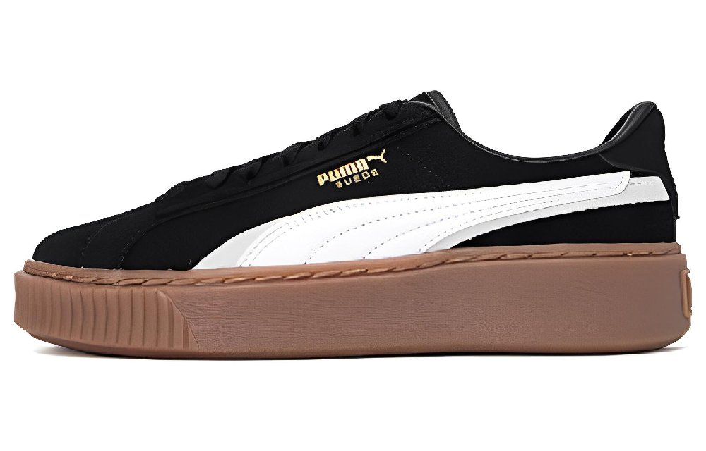 PUMA Platform Skate Shoes 'Black White Brown' Women's