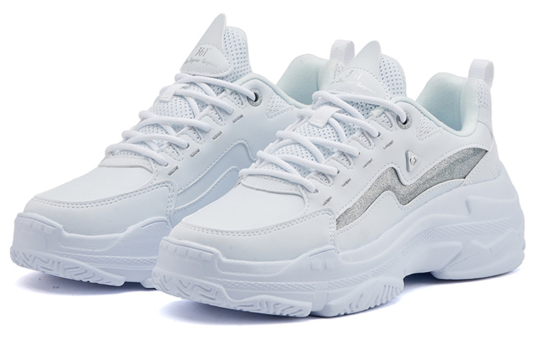 361° Slip Resistant Low top Chunky Sneakers Women's White Silver купить в интернет-магазине Yoocart с быстрой доставкой по России.