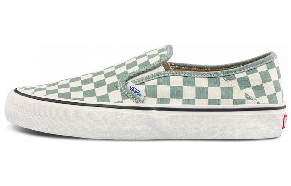 Vans Slip on Low Tops Casual Skateboarding Shoes Unisex Green White