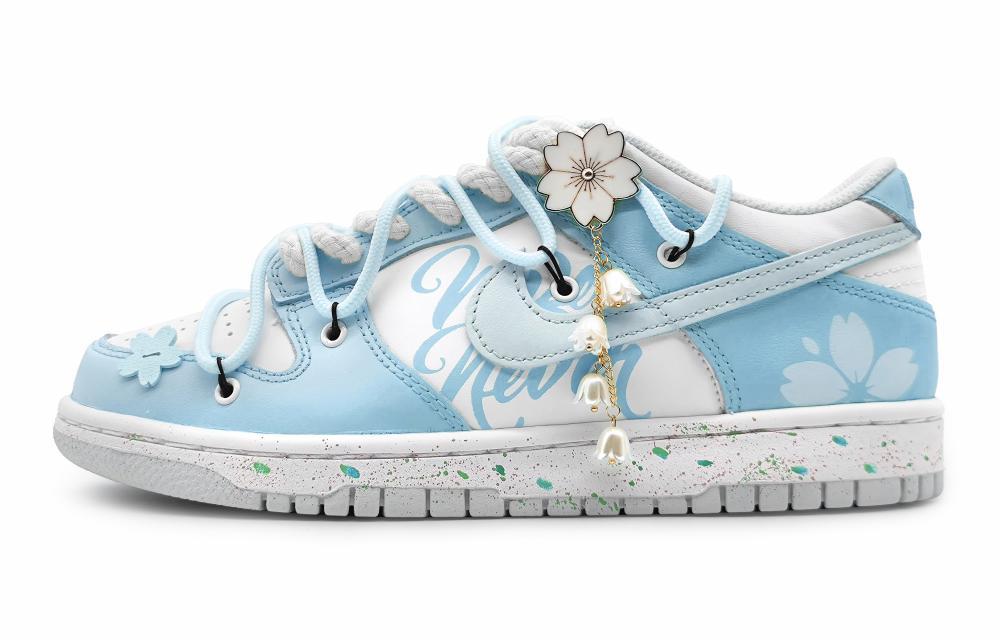 Nike Dunk Low Low-Top Skateboard Shoes GS Blue White