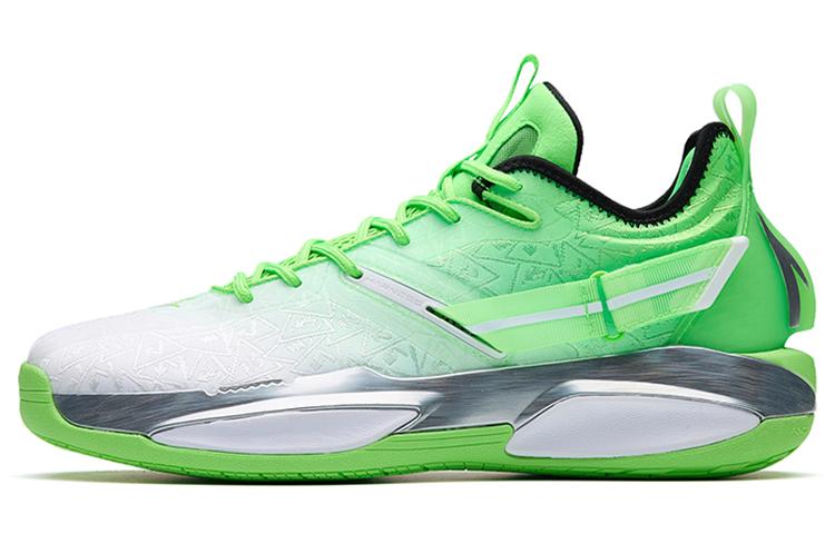 ANTA GH3 Basketball Shoes Men Low Top ANTA White/Fluorescent Iridescent Green/Black