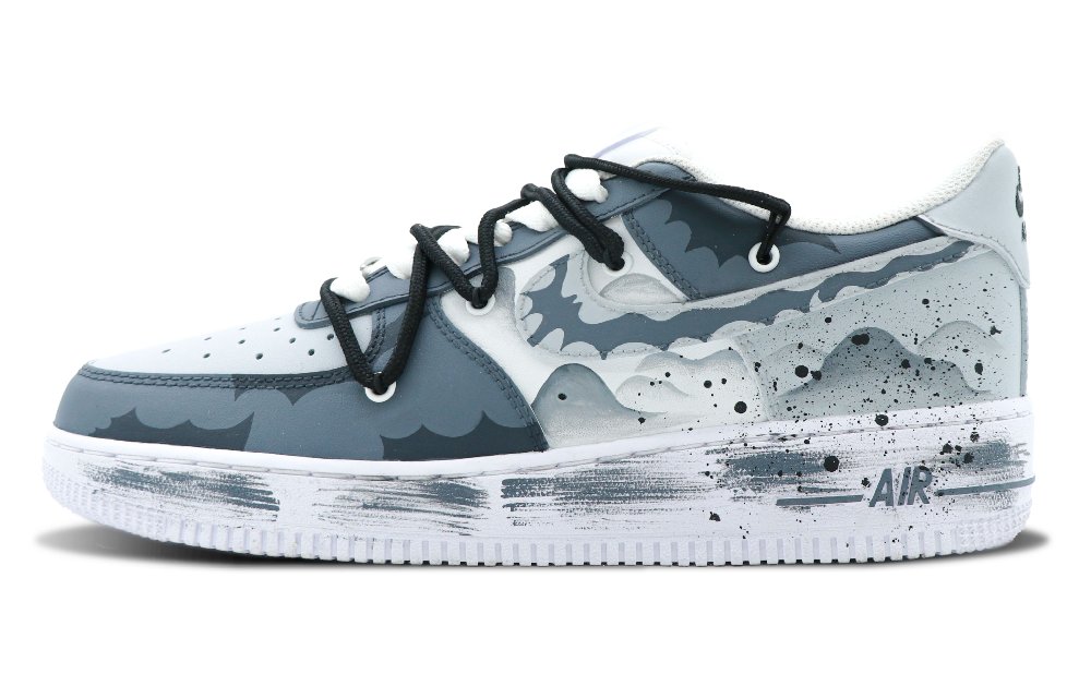 Nike Air Force 1 Thermal Coverage Low Top Skateboard Shoes Women's White Gray
