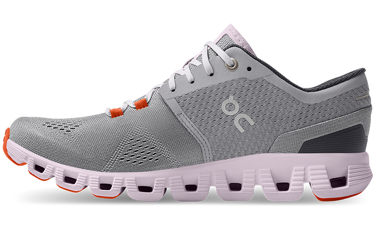 On Running Cloud X Alloy Grey Lily Pink Women's