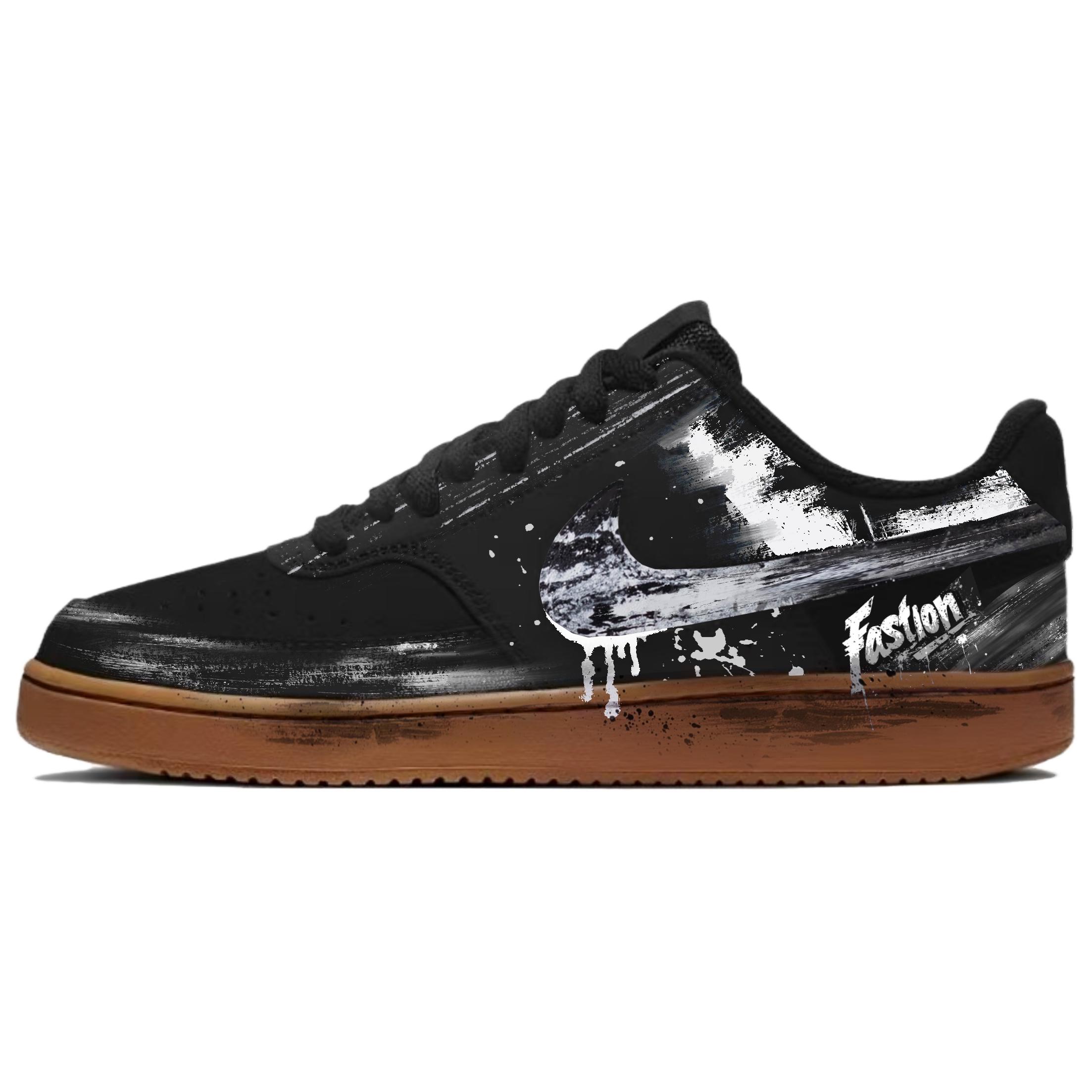 Nike Court Slip Resistant Shock Absorbers With Abrasion Resistant Properties Low top Skateboard Shoes Men's