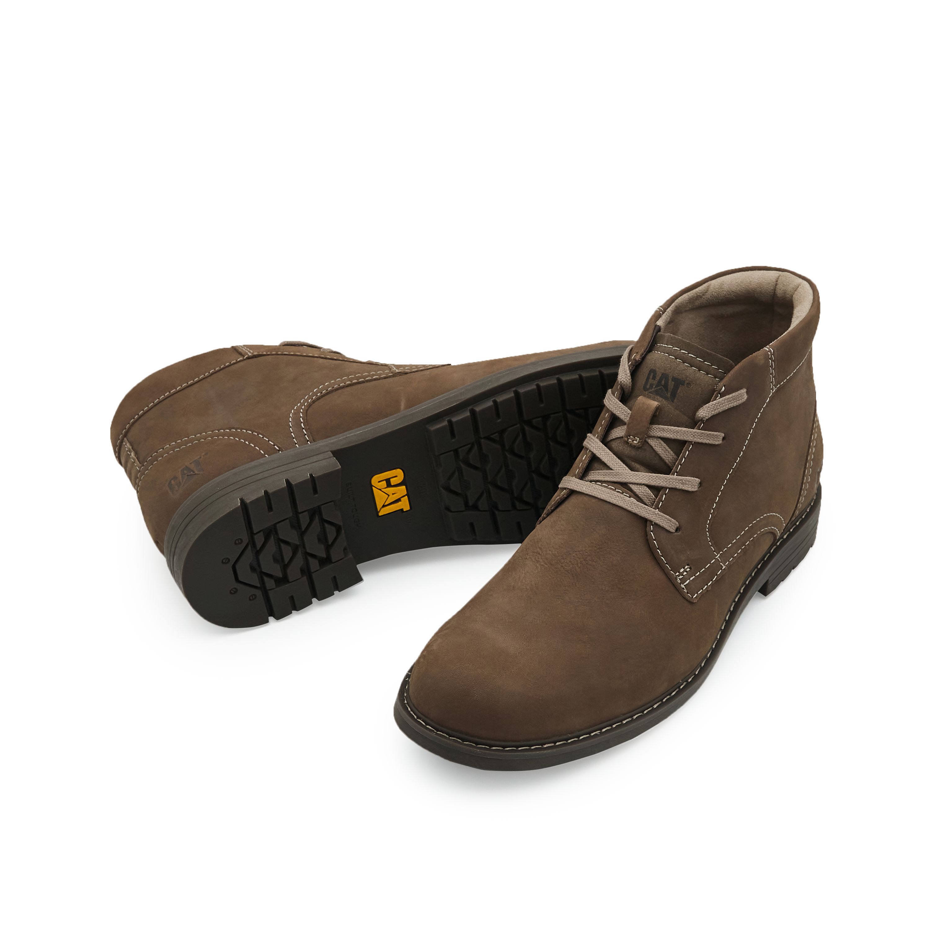 CAT Carter Thermal Waterproof Abrasion Resistant Cushioning Short Mid Calf Outdoor Boots Men's Tan купить в интернет-магазине Yoocart с быстрой доставкой по России.