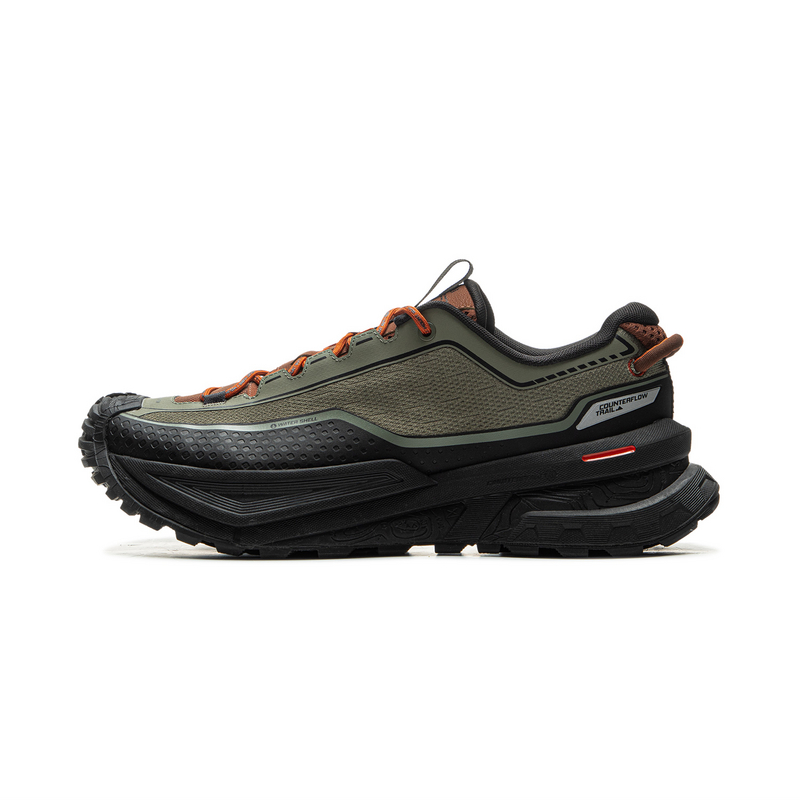 LiNing CF Su Xingchuan Puncture Resistant Low Top Outdoor Hiking Shoes Unisex Black Green