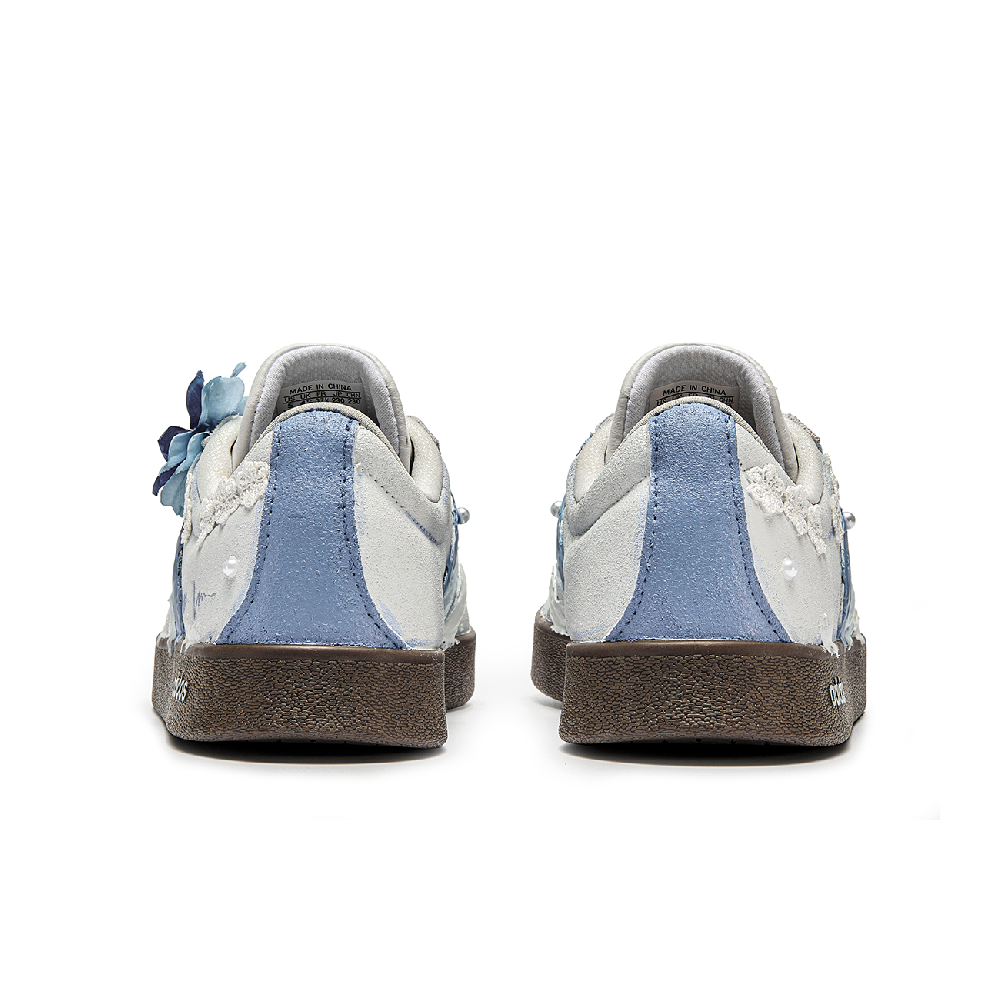 Adidas Neo VL Court Lifestyle Cheese Painting Sweetheart Cushioning Low Top Skateboard Shoes Unisex Blue Brown