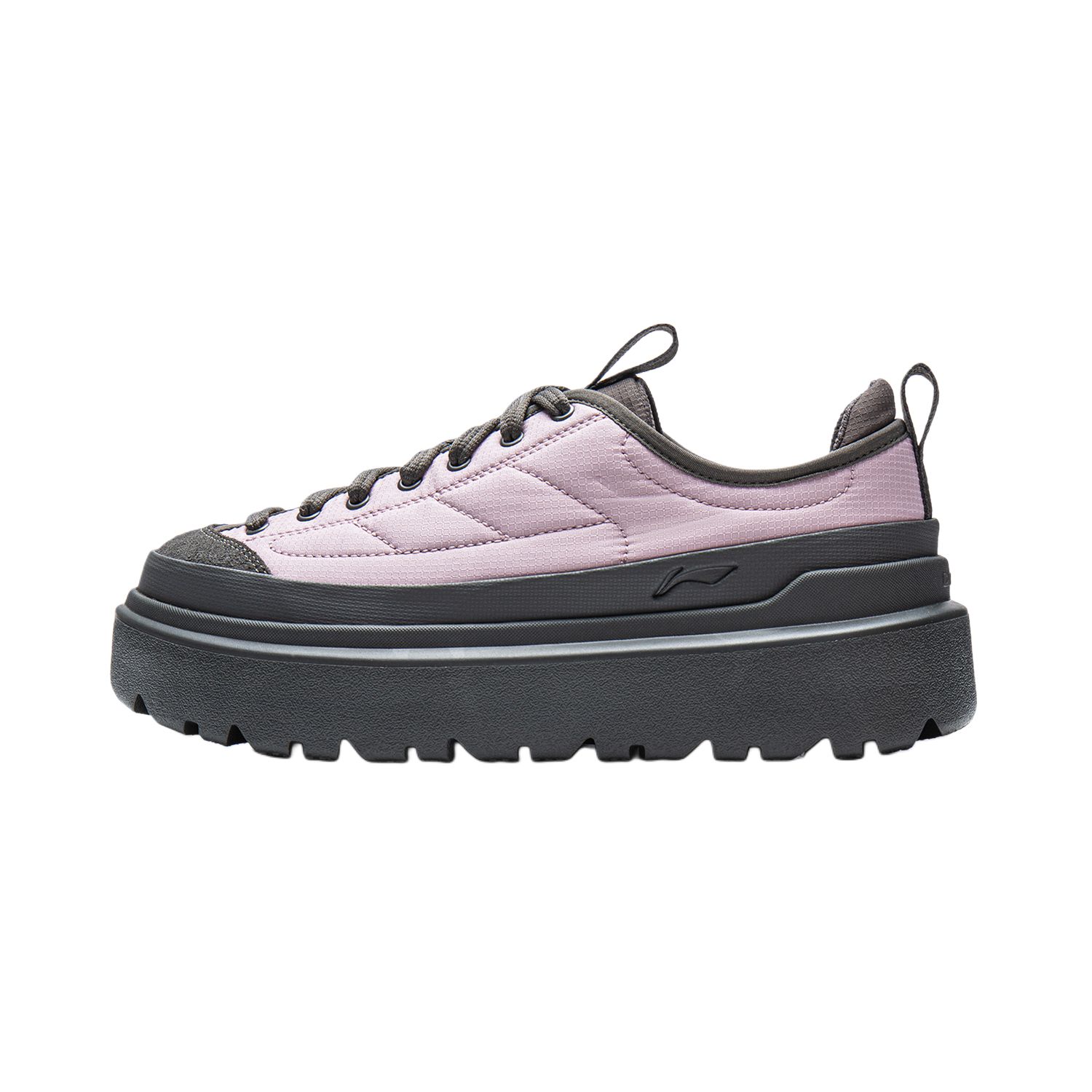 LiNing Cocoa Coverage Slip Resistant Cushioning Abrasion Resistant Lightweight Low top Casual Shoes Women's Purple