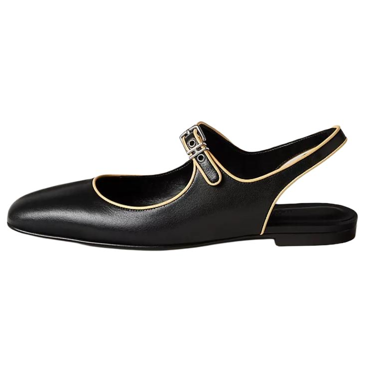 HERMES Kleo Casual Single Shoes Women's Black