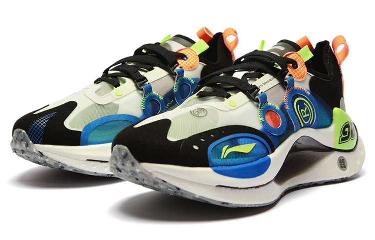 LiNing Casual Shoes Men's Low top Ivory/Crystal Blue/Black купить в интернет-магазине Yoocart с быстрой доставкой по России.