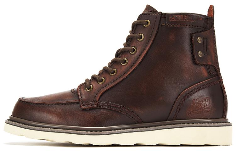 CAT Ankle-Length Martin Boot Men's Dark Brown
