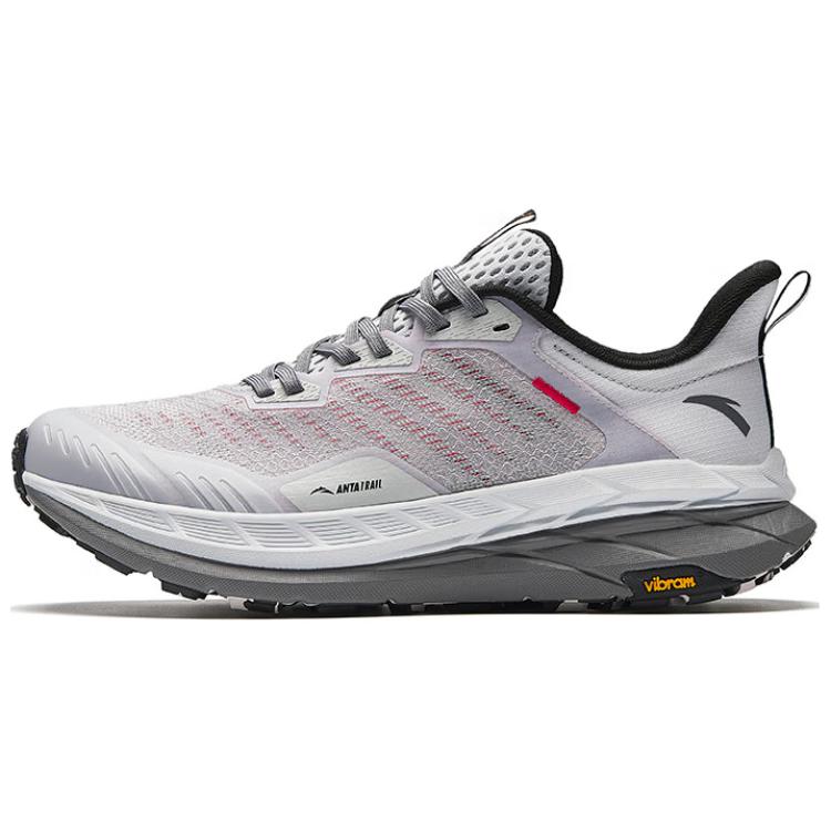 Anta Kunlun Shock Absorbers With Slip Resistant Features Low Top Running Shoes Men's Gray Red