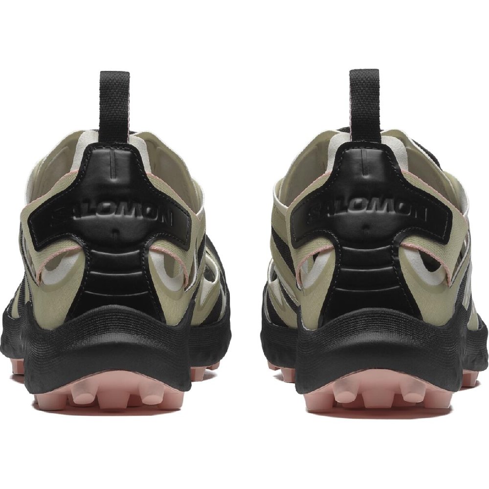 SALOMON Udara Anti Slip Wear Resistant River Trekking Shoes Unisex Light Olive Green/Black/Marigold Pink